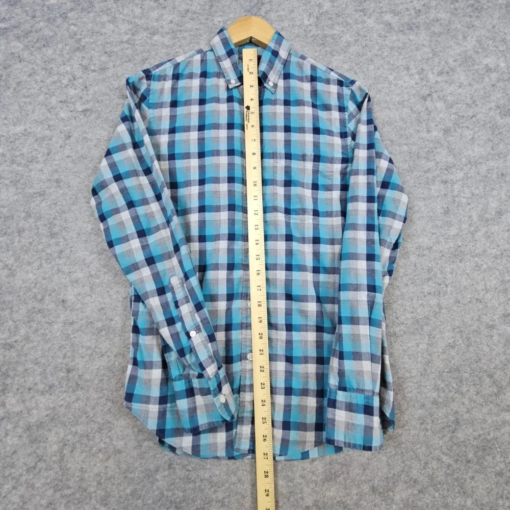 J Crew Men's Plaid/Checked Shirt Size XS 100% Cotton‎ Preppy Church Academia